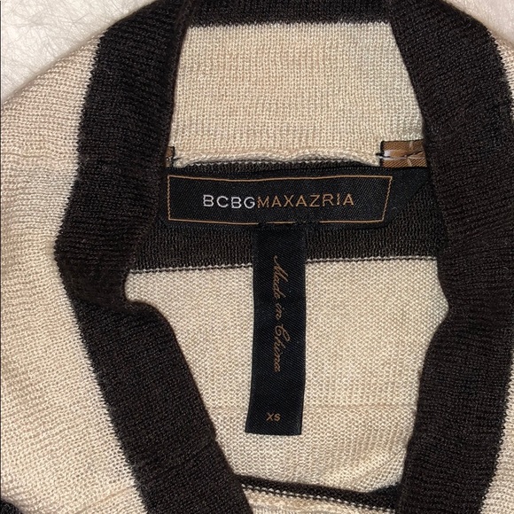 BCBGMAXAZRIA Cashmere striped turtle neck sweater - Picture 5 of 5